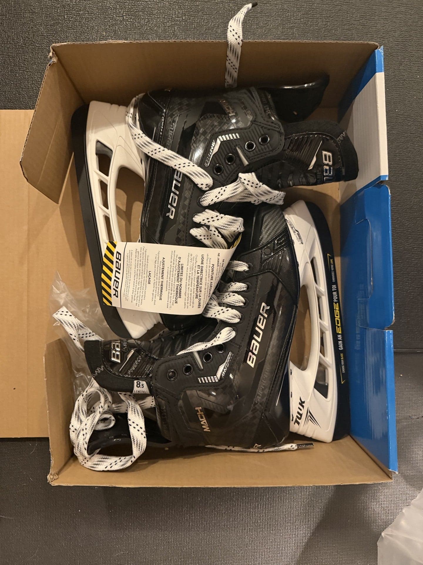 Bauer Supreme Mach Skate — Size 8.5 Fit 1